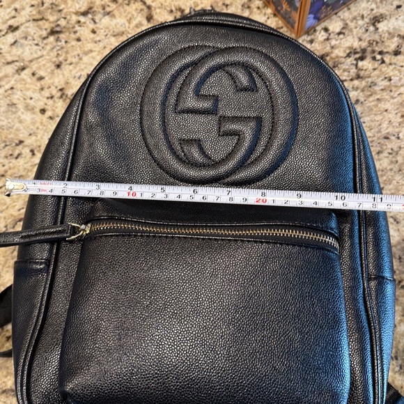 Pre loved Inspired Backpack Bag Black-REVIEW LAST TWO PICTURES FOR CALLOUTS - Picture 7 of 11